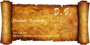 Dudek István névjegykártya