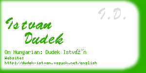 istvan dudek business card
